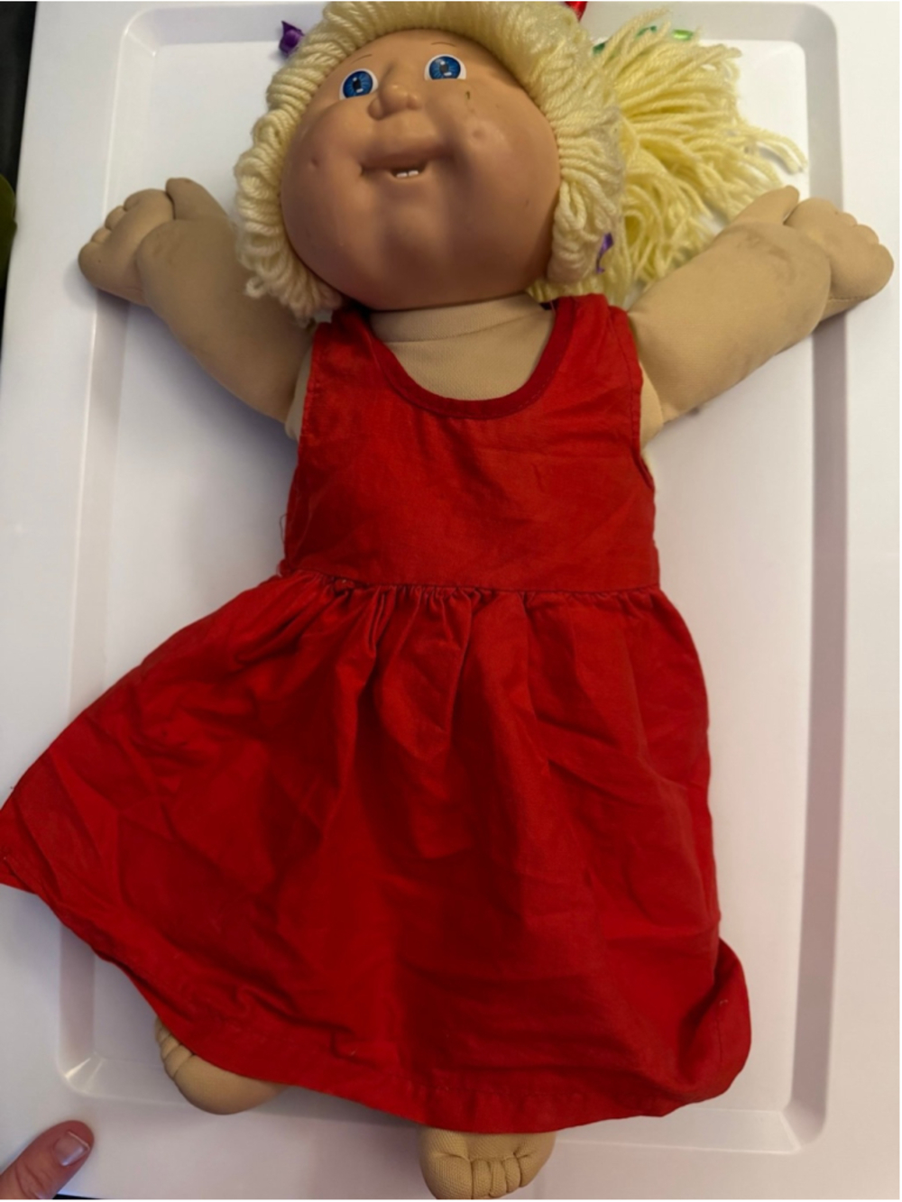Vintage 1986 Cabbage Patch Kid Coleco Blonde Blue Eyes Xavier Roberts